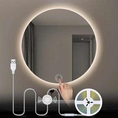 USB 5V COB LED Streifen Make-Up Eitelkeit Licht Durchdringbare Glas Touch Dimmer DIY Badezimmer Schminktisch Spiegel Hintergrundbeleuchtung beleuchtung