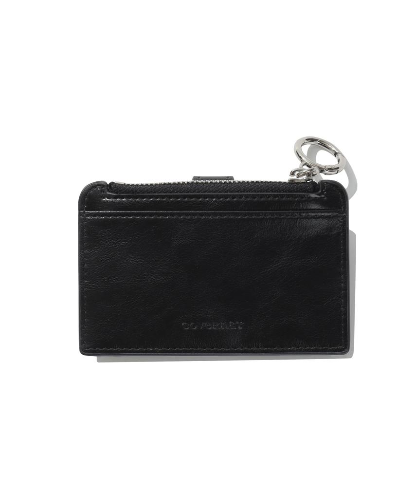 Covernat Woman Clover Heart Top Zipper Wallet Black