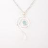 Artisan Aqua Chalcedony Gemstone Pendant 925 Sterling Silver Handcrafted Jewelry PP-42-2