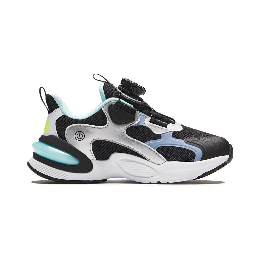 Anta Comfortable Versatile Shock Absorbing Durable Low Top Kids Running Shoes Kids sneaker Black Gray Blue 312349986-3