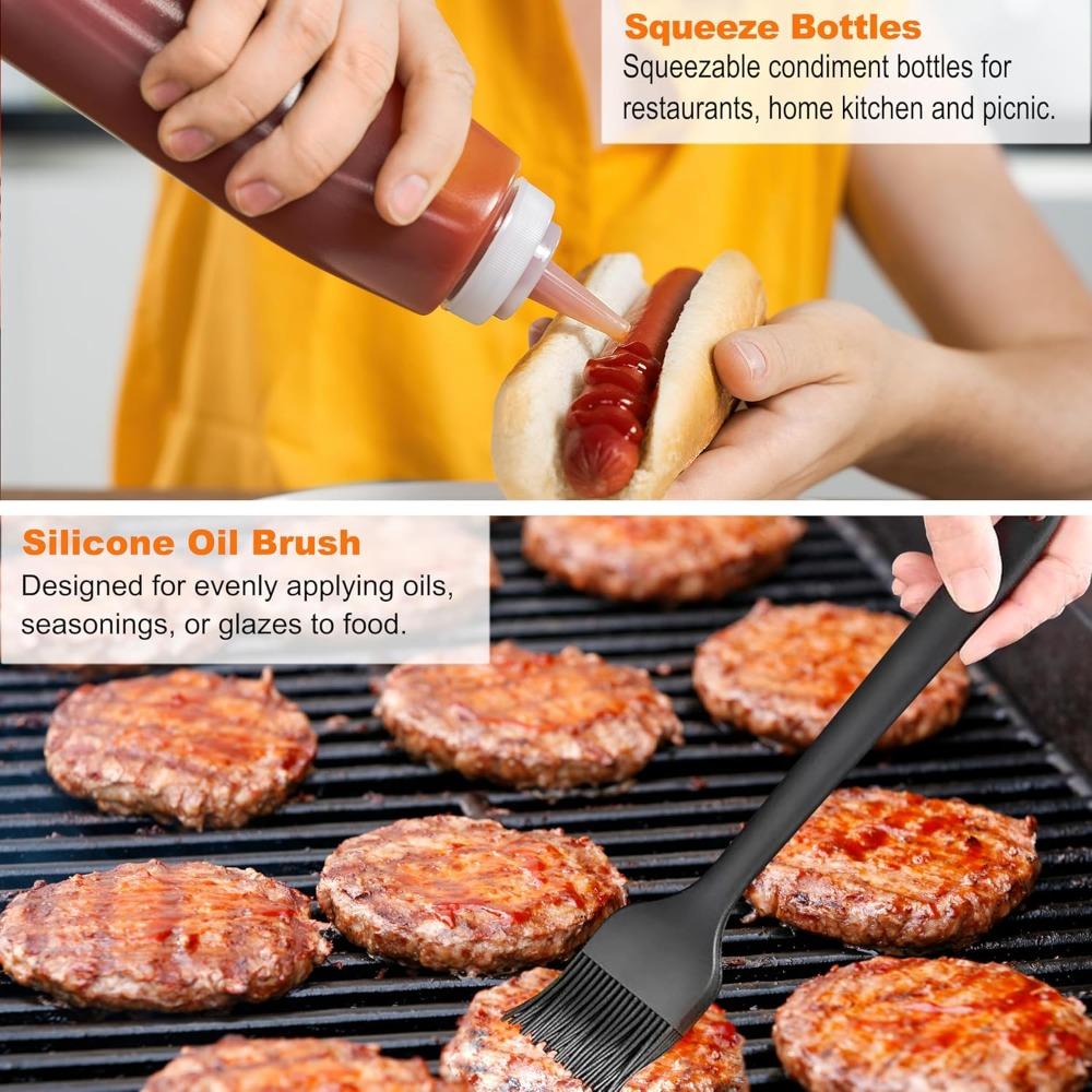 grilljoy Professional Griddle Accessories Kit Set with Smash Burger Press - Extra Thick Grill Spatula, Turner, Flipper - 38PCS F