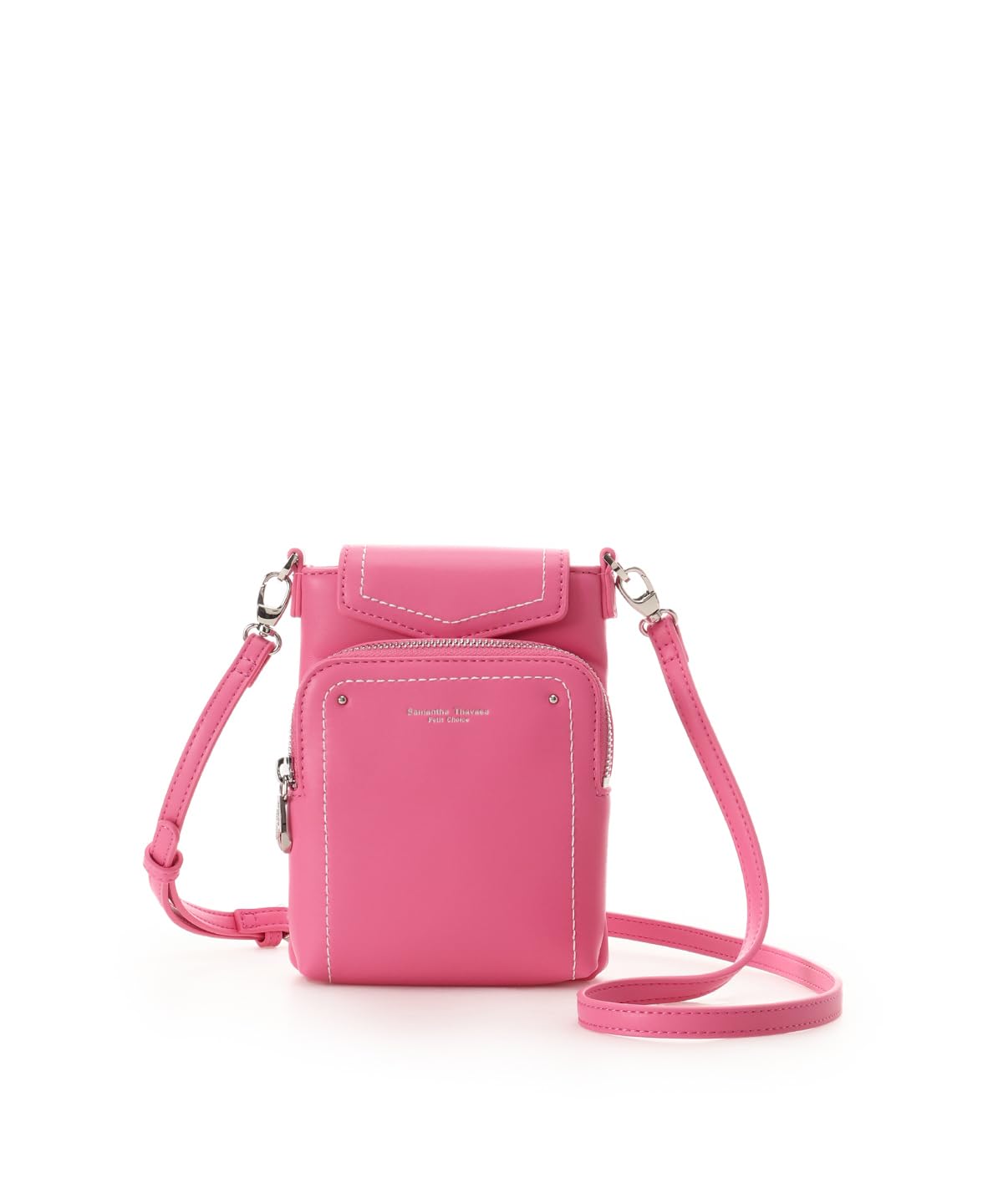 

Samantha Thavasa Petit Choice Простая наплечная сумка-кошелек на кнопке для смартфона для женщин розовый