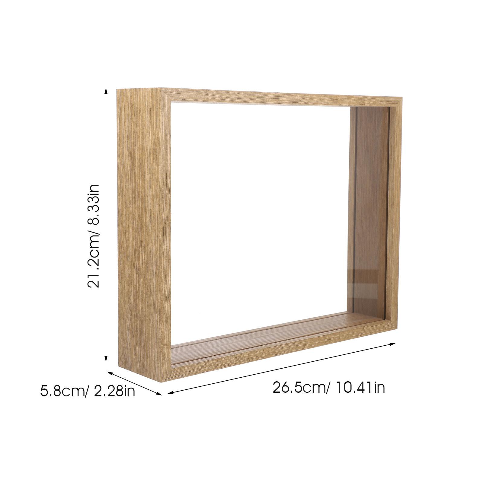 

Деревянная рамка с сушеными цветами, натуральная текстура дерева, прозрачное окно, подставка для демонстрации, для DIY, образцов, фото, декора, украшения дома