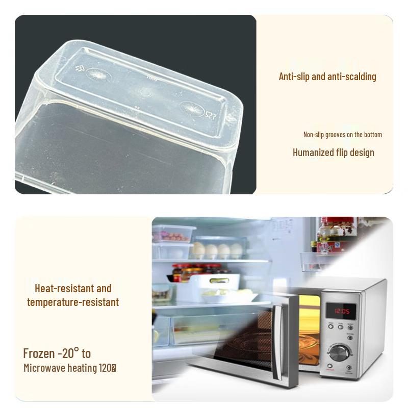 Deshangyuan 1000ml Rectangular Disposable Microwavable Food Containers - 300 Sets