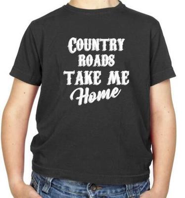 Country Roads, Take Me Home T-Shirt - Lyrics Song - John Denver -