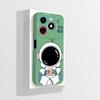Pour Tecno Spark 20 20C Coque Mignon Dessin Animé Astronaute Carrée Silicone Liquide Souple Housse de Protection pour Téléphone Pour Tecno Spark20 20C Funda