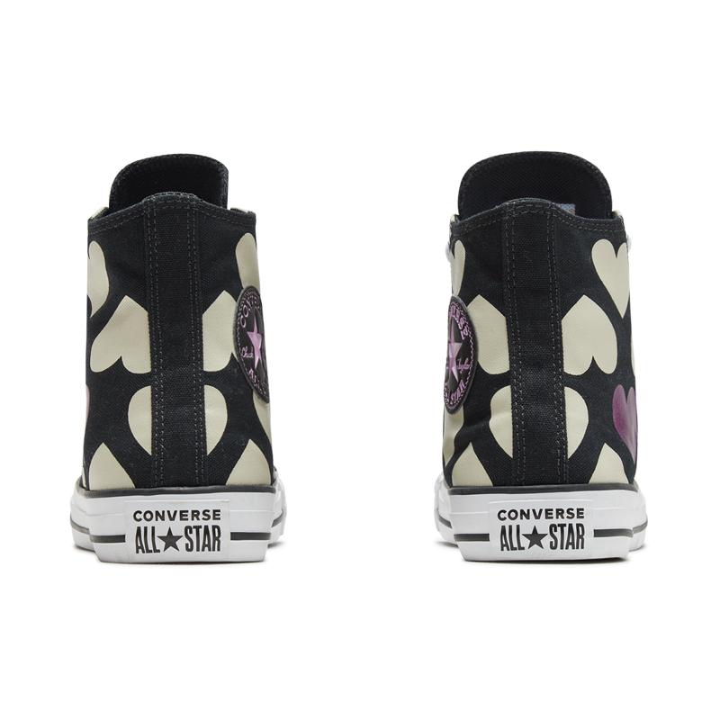 Converse Chuck Taylor All Star Hi Trendy Comfort Non-Slip Abrasion Resistant Lightweight High-Top Espadrilles Women's Black