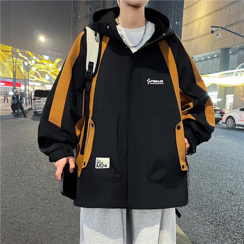 

Весна и осень Новые куртки Свободные с капюшоном Тренд Повседневный M