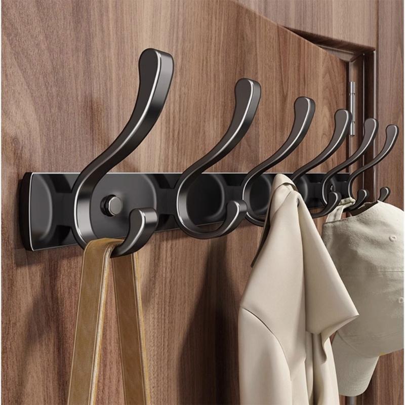 Over The Door Hook Heavy-Duty Door Hanger Coat Rack with 3/4/5 Hooks Hangers for Hanging Keys Hats Clothes Umbrellas