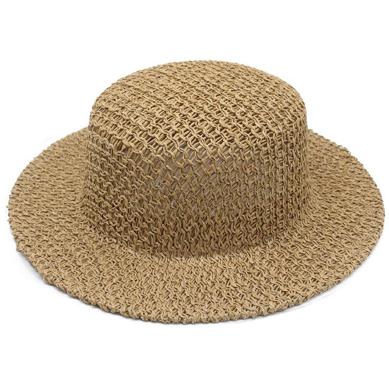 High Quality Panama Straw Fedora Hat With Wide Brim For Sun Protection And Casual Outdoor Style