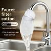 Water-Saving Universal Faucet Filter with Splash-Proof Cotton Bag and Secure Strap for Bathroom