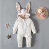 Easter Bunny Ears Hooded Romper for Girls - Spring & Autumn Style