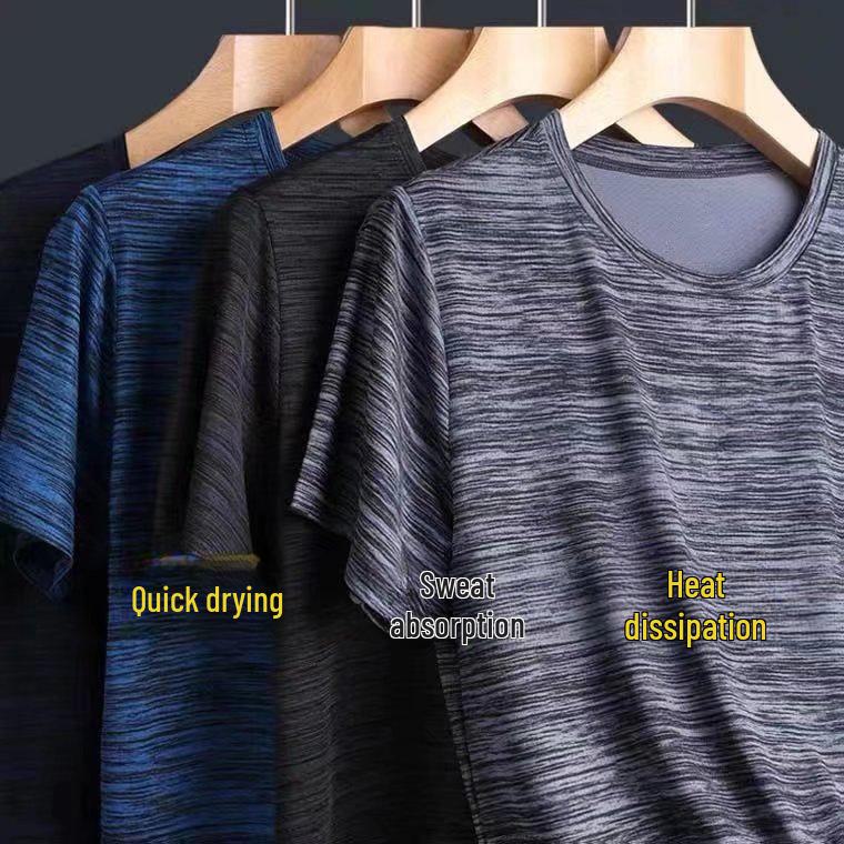 

Мужская быстросохнущая свободная футболка Ice Silk с коротким рукавом 3XL