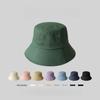 Solid Color Big Head Circumference Bucket Hat Summer Light Board Boys and Girls Big Brim Basin Hat Showing Face Small Sun Hat
