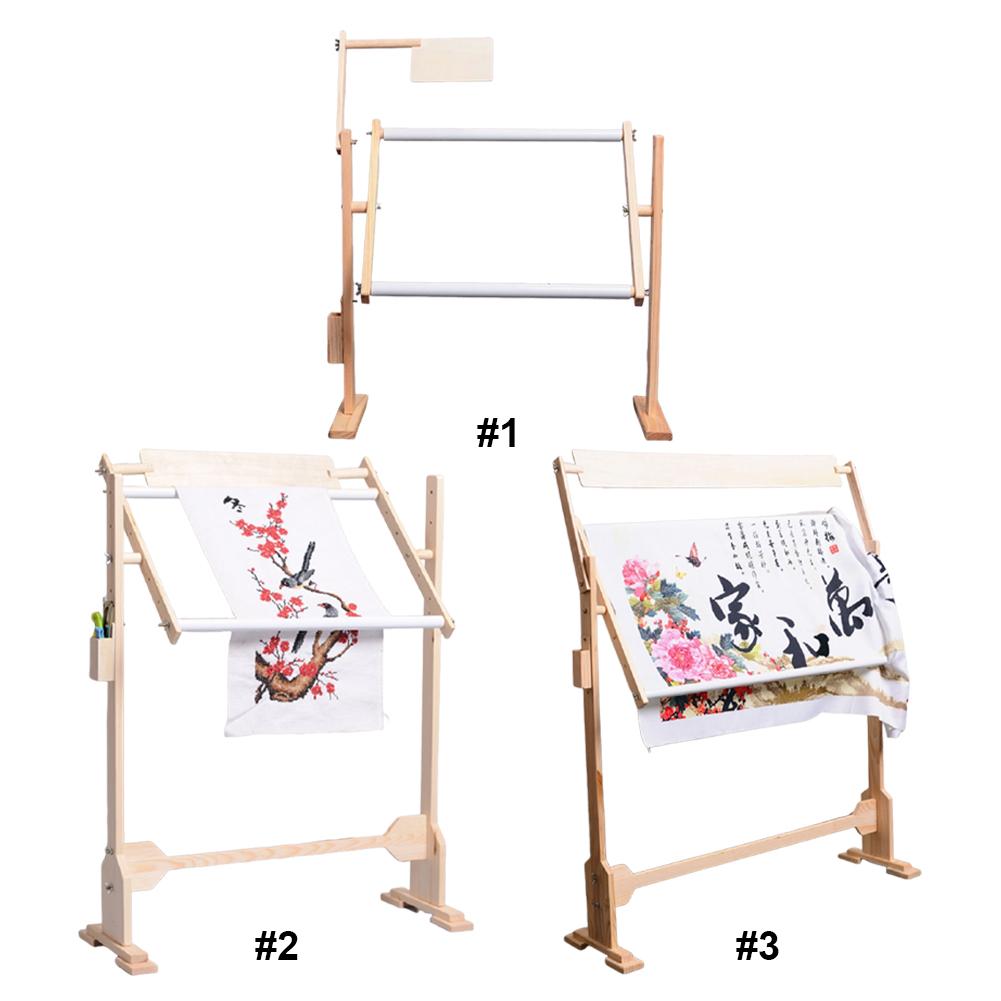 Höhenverstellbarer Holz-Stickrahmenständer Kreuzstich-Stickrahmen Kreuzstichständer zum Sticken Nähen Handarbeiten