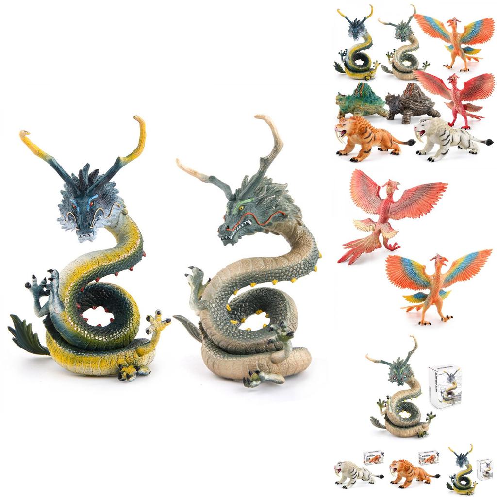 Colorful Pvc Fantasy Dragon Mythical Creature Model Toy Realistic Animal Figures