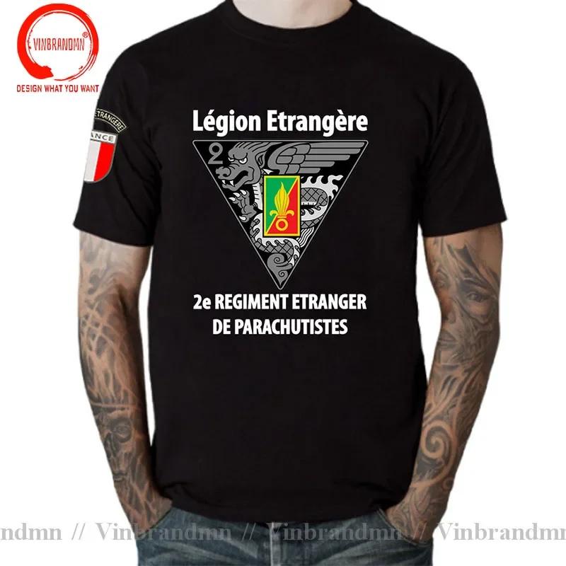 Novelty Funny French 2 Rep Foreign Legion T Shirt Unisex France Legion Etrangere Tshirt Short Sleeved Casual Cotton Army Tee Shirt