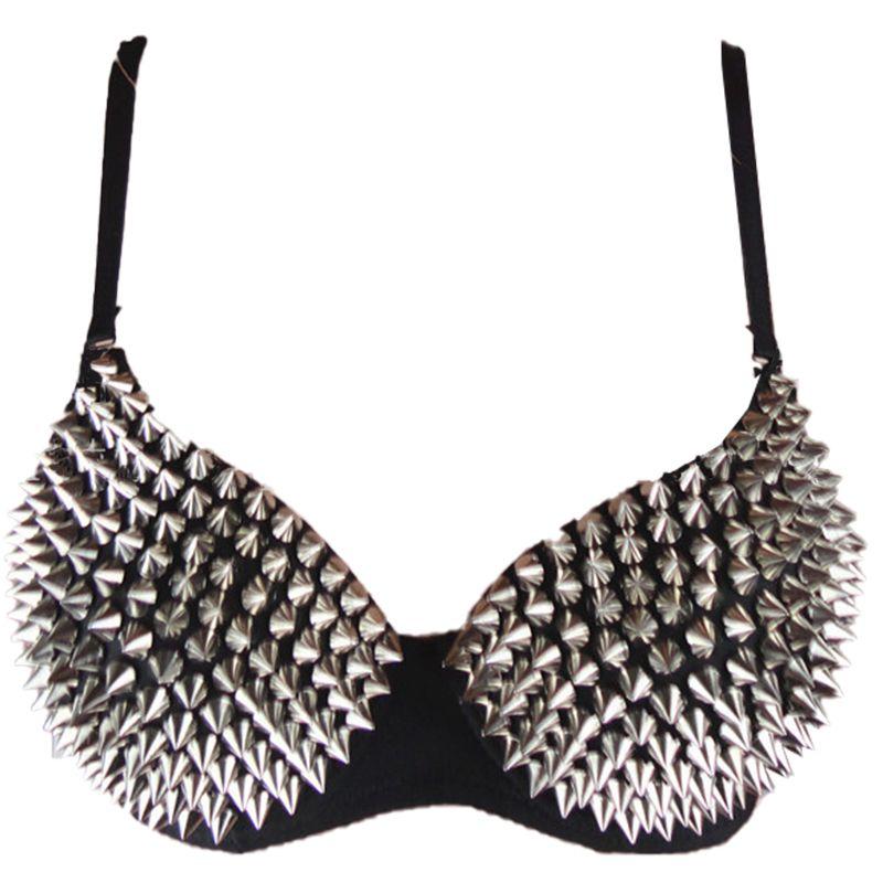 

Goth Gothic Girl Street Sexy Short Rivet Camisole Fashionable Sexy Style Tight Waist Tops Rivet Vest 38B/C