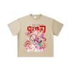 260 GSM Double Yarn 32 Count 100% Cotton Demon Slayer V72 Nezuko Print Unisex Heavy Cotton T Shirt