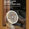 Camping Fan Rechargeable Desktop Portable Air Circulator Wireless Ceiling Electric Fan With LED Light Clip-on Room Home Fan