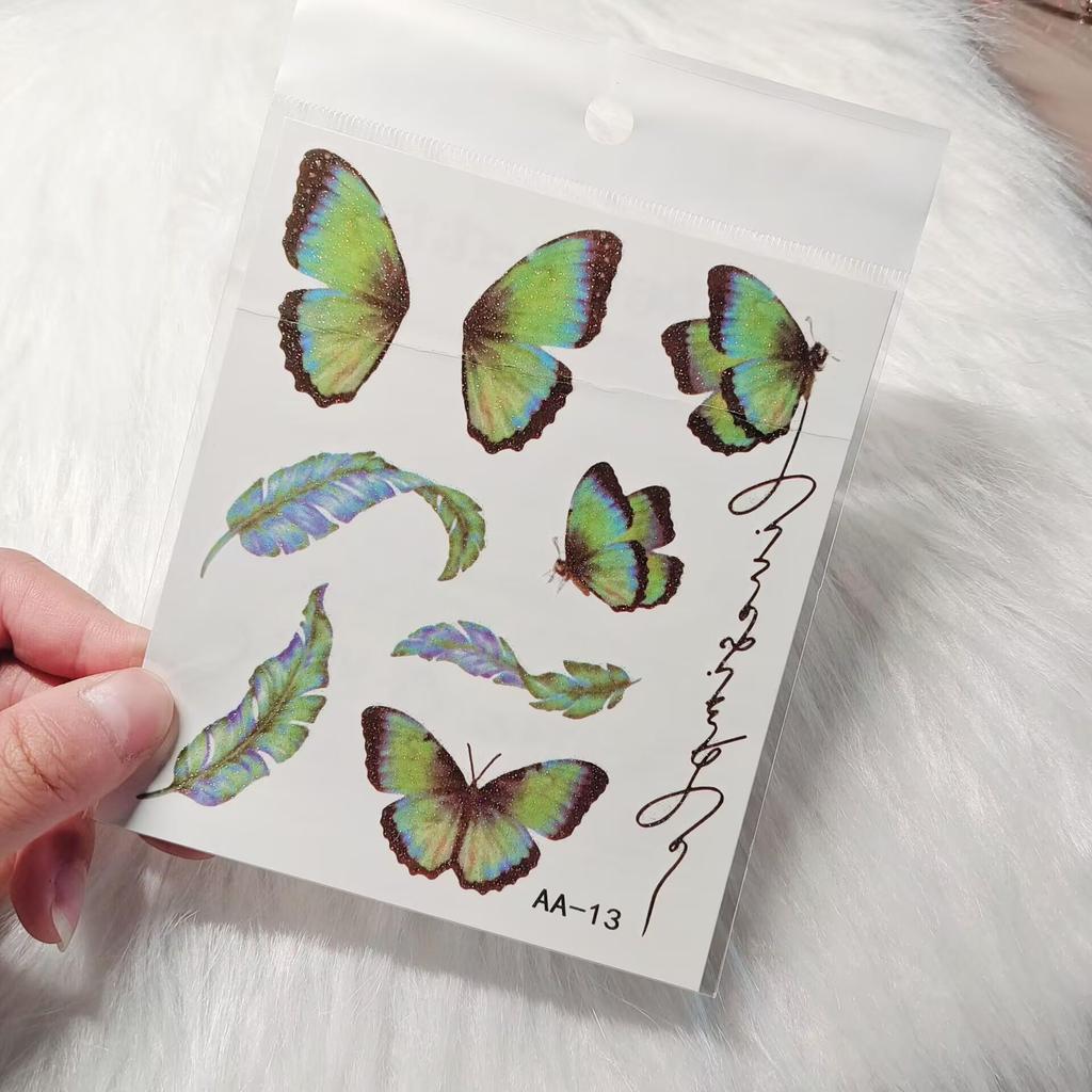 Non-toxic Washable Butterfly Face Stickers for Kids - Eye and Forehead Tattoos