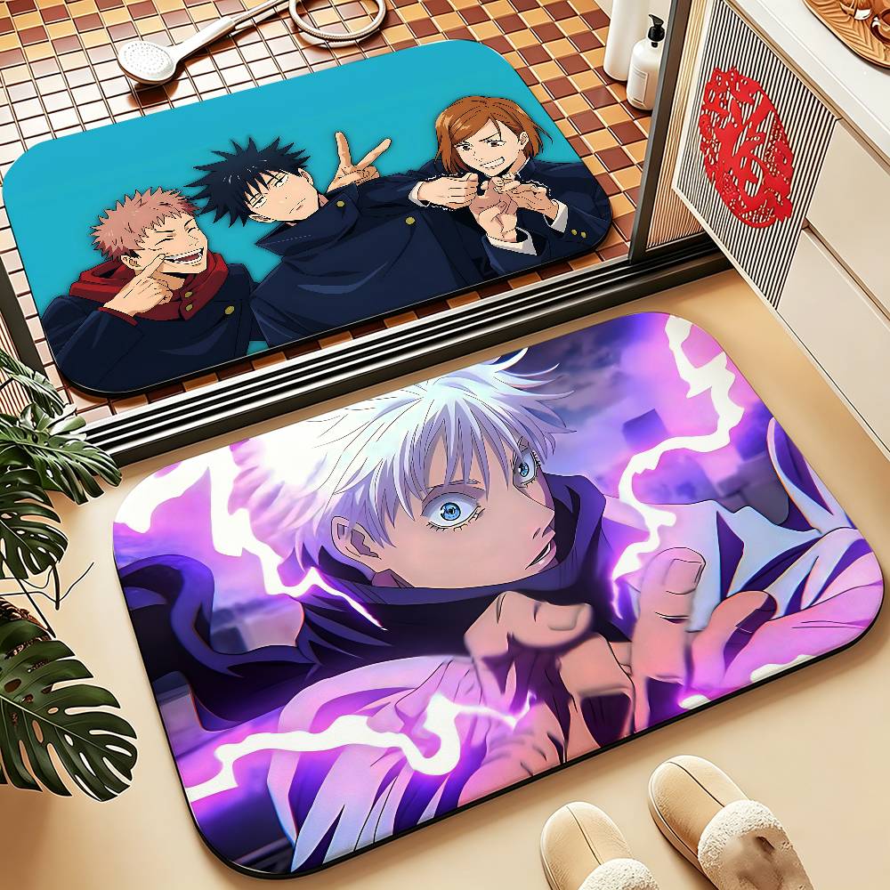 Anime J-Jujutsu K-Kaisen Cool Carpet Bathroom Anti-slip Mat Door Mat Home Decoration Mat Entrance Door Mat Scratch-resistant Mat