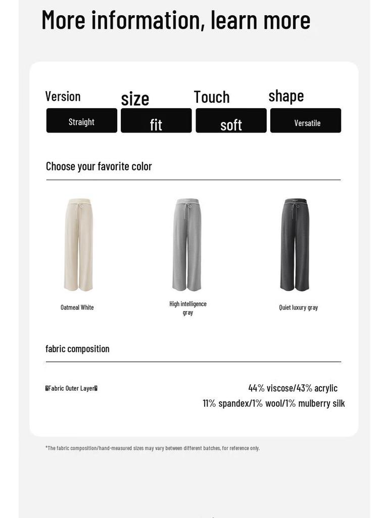 Ono Kazuko Strick Gebürstet Gerade Lässige Hose