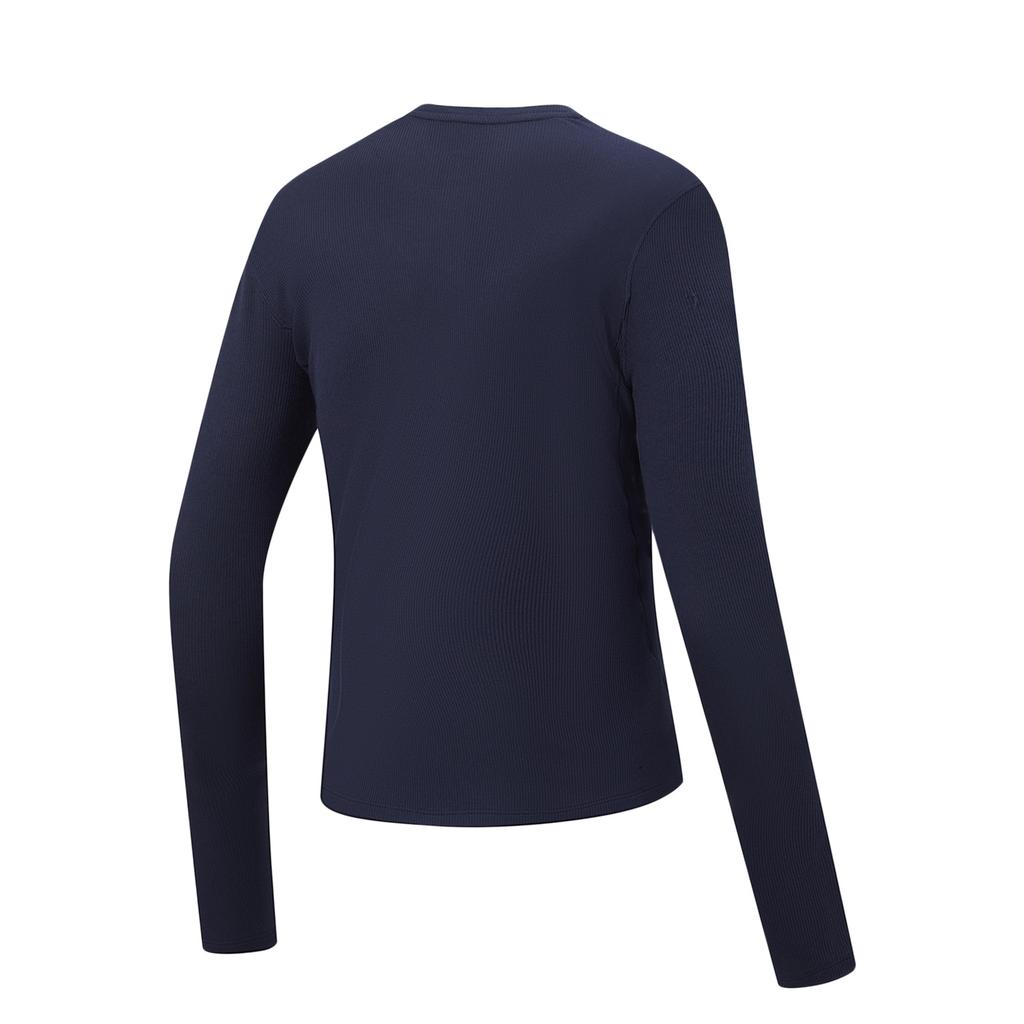 Li-Ning Fitness Series Solid Color Simple Casual Versatile Long Sleeve T-Shirt Women tops ATLW096-5