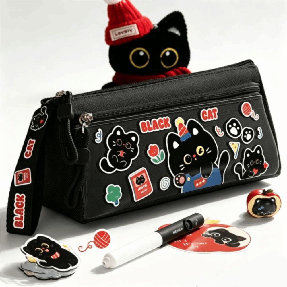 Portable Panda Pencil Case Double Layer Stationery Pouch New Pencil Pouch School Supplies