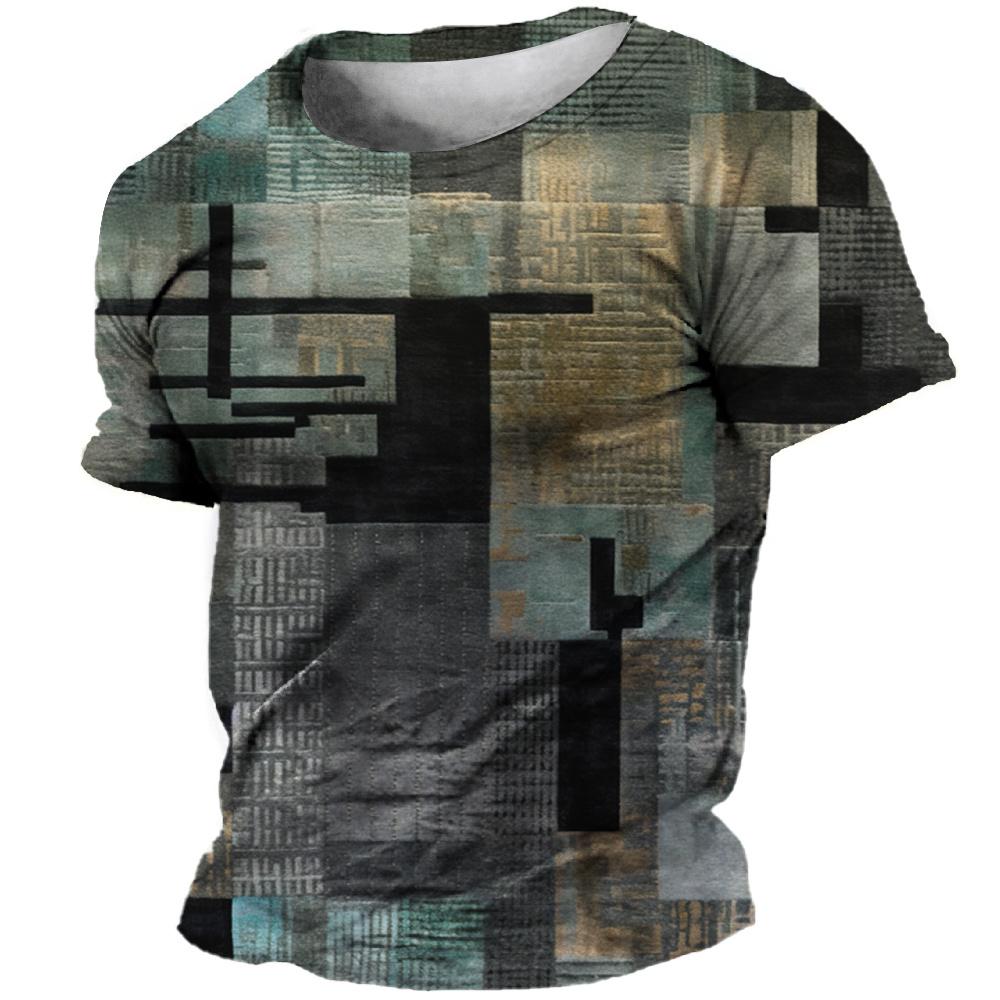 Vintage T-Shirts Guitar Sailboat 3D Printed Streetwear Men Short Sleeve T Shirt