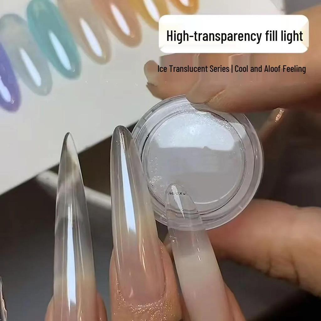 Aurora Pink Hochglanz Kristallpuder für Nagelkunst und Dekoration