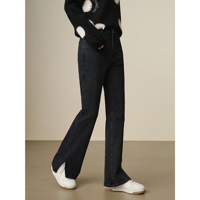 JUZI ANNACO Women's Slim Fit Flared Soft Denim Jeans