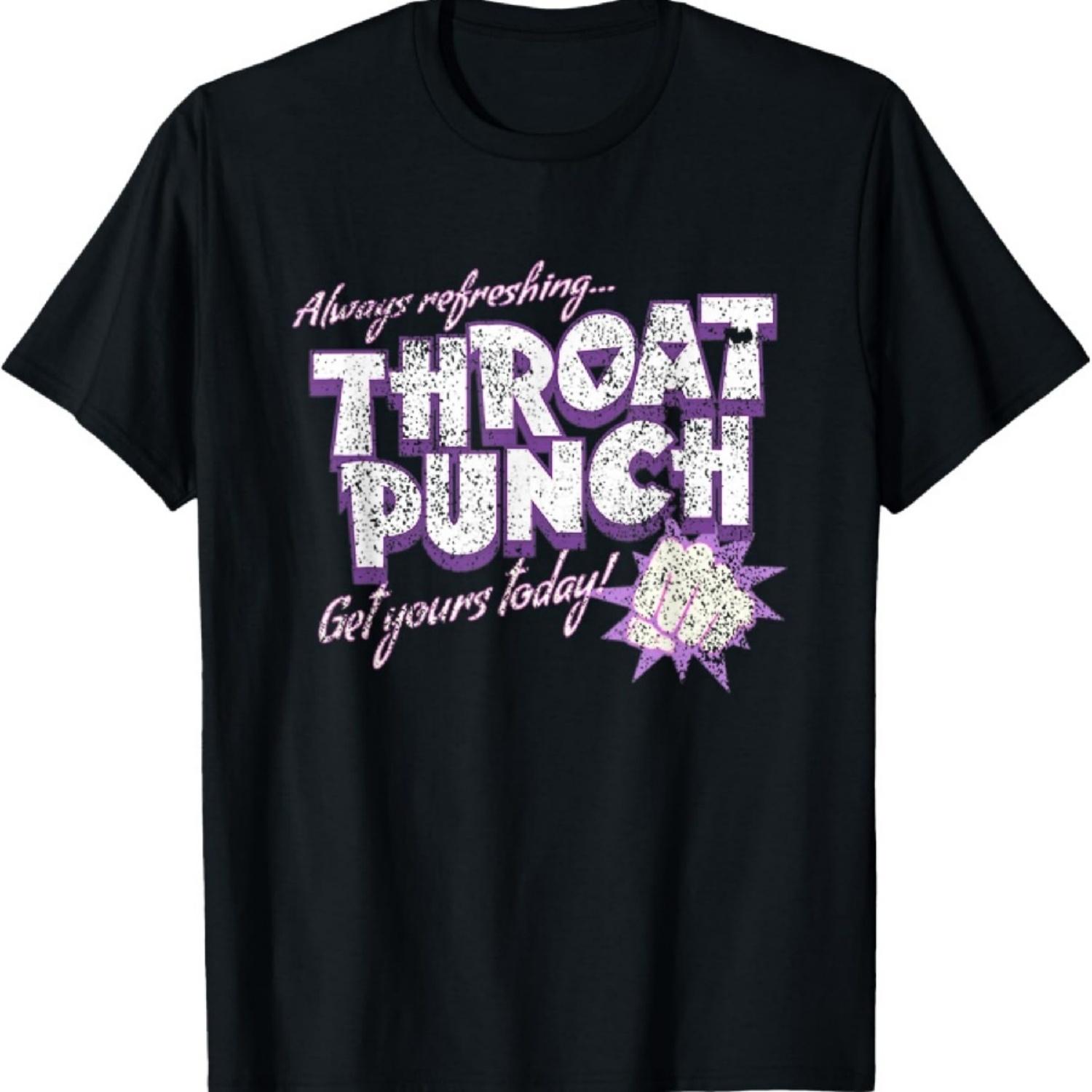 

Distressed Refreshing Throat Punch T-Shirt Purple XXXXXL чорний