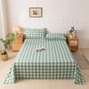 Striped Coarse Cloth Bed Sheet Set: Washable, Skin-Friendly, Cool Mat for Home & Dorm. Available In Single/Double Three-Piece Set.