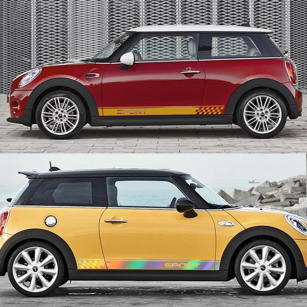 Car Racing Side Body Vinyl Trim Graphic Sticker Decal for MINI Cooper S One JCW F55 F56 F60 R55 R56 R60 Car Exterior Accessories