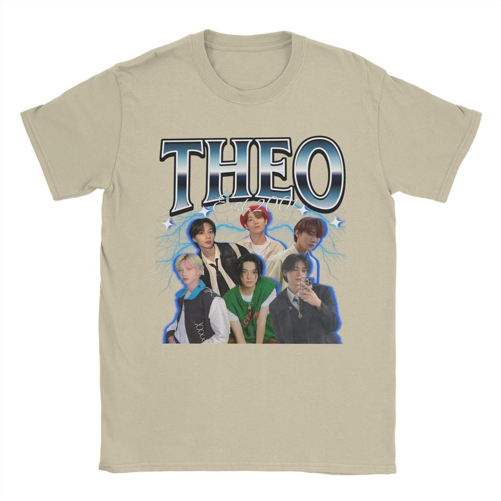 Theo P1Harmony Band Unisex T Shirts Fun Tee Shirt Short Sleeve Crewneck TShirts Cotton Big Size Tops