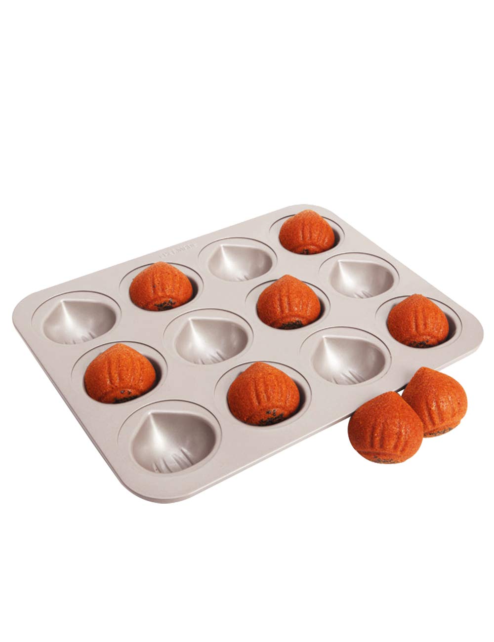 

CHEFMADE Форма для пирога «Маррон» в форме каштана, 12 ячеек, форма для шоколада, форма для торта с антипригарным покрытием