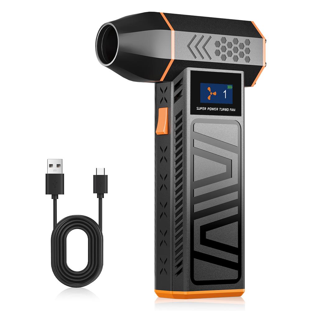 Turbo Jet Fan Type-C Charging Electric Air Duster 130000RPM Cleaning Blower Tool Portable Car Blowing Snow 2025 Gears Adjustable