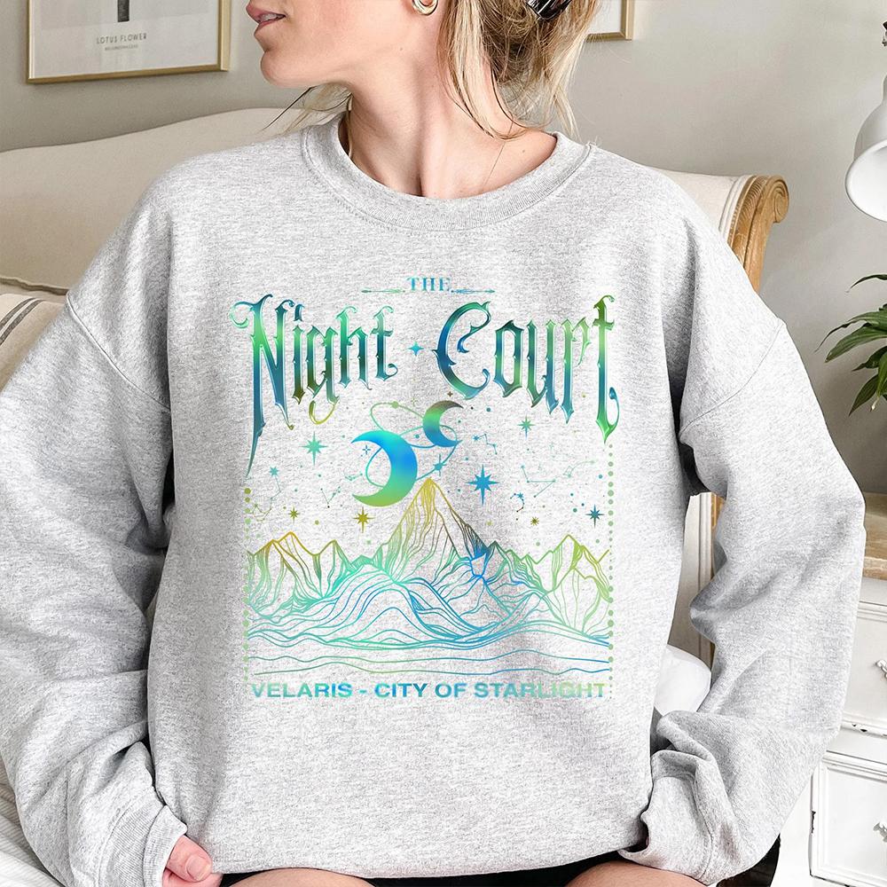 Velaris The Night Court Acotar Comfort Shirt For Women Gift Dark Academic Court Of Dreams Unisex Tee Fantasy Apparel Y2K Top