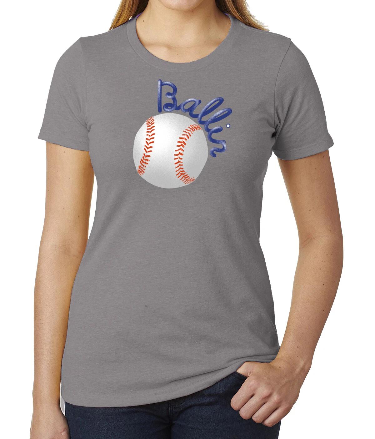Baseball Ballin Tee, Graphic SporT-Shirts, Woman s Baseball Shirt XL