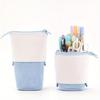 Creative Retractable Pencil Case School Stationery Storage Bag Solid Color Pen Case Cute Pen Holder Gifts for Pen Bag