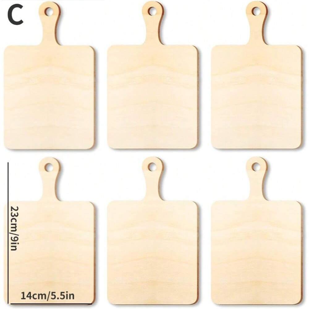 Mini Wooden Cutting Board Charcuterie Boards Paddle Blank Small Chopping Board with Handle Kitchen Chopping Blocks Kitchen Tools