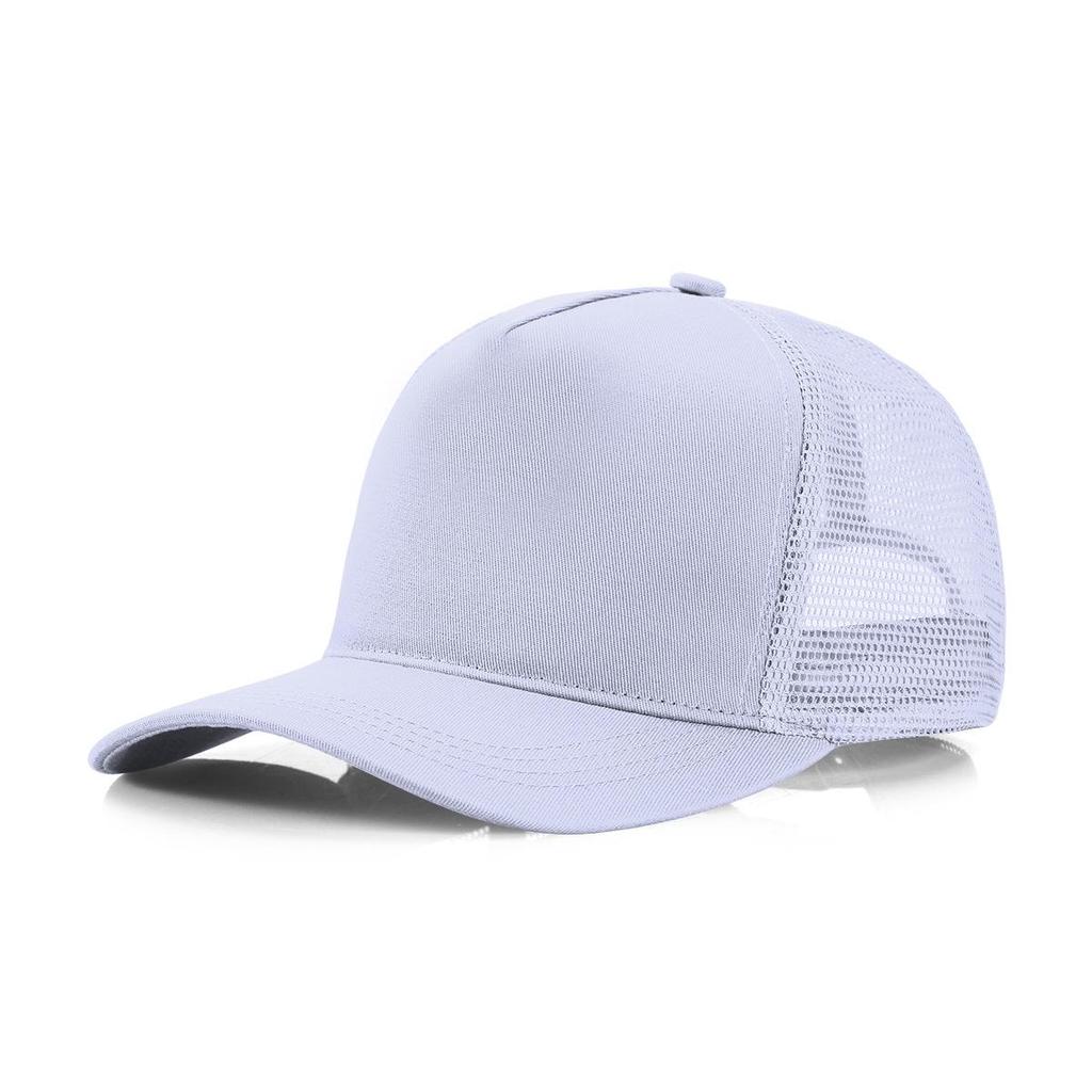 Berretto da Baseball a Cinque Pannelli in Rete Estivo con Logo Ricamato - Cappello Traspirante Protezione Solare per Uomo e Donna