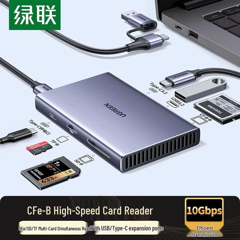 UGREEN 6-in-1 USB 3.2 CFexpress Type B SD TF Multi-Card Reader