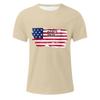 Men's Father's Day Flag Printed T-Shirt Men's Loose Casual Short Sleeve Top