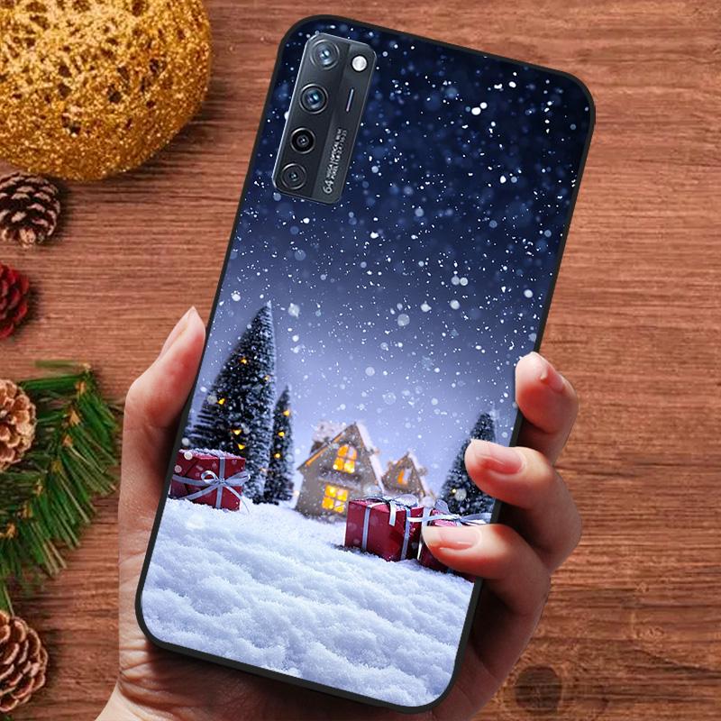 Świąteczne malowane etui na ZTE Axon 20 4G 5G Silikonowe miękkie etui na telefon na ZTE Axon 40 30 Pro Ultra A20 A2121 Capa Fundas