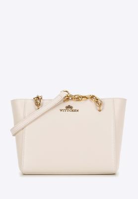 Wittchen Women's Shoulder Bag Made Of Cream Leather, Cream Natural Leather