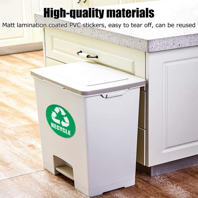18Pcs Umwelt Label Recycle Müll Aufkleber Aufkleber Selbstklebende Wasserdichte Mülleimer Decor