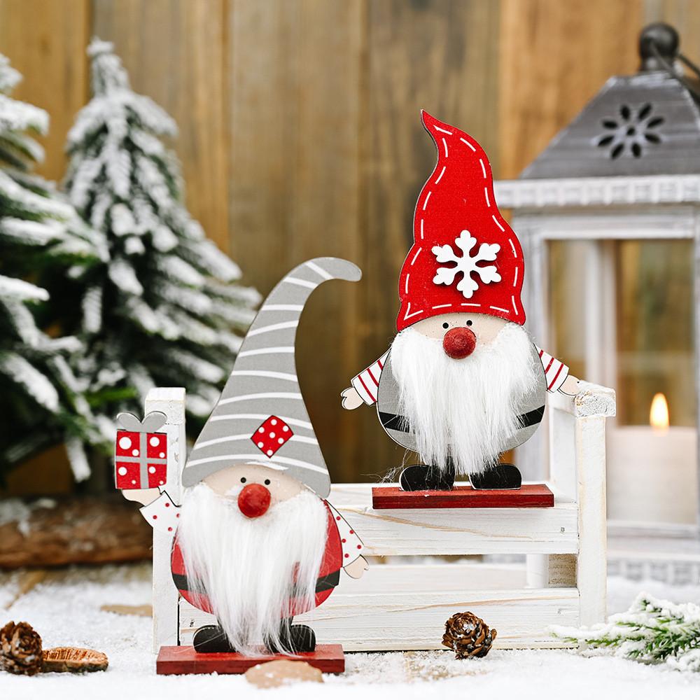 Wooden Christmas Decorations The Xmas Elderly Tabletop Decoration Home Gift