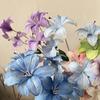Real Touch Fake Daylily Branches White Artificial Faux Plants  Home Decor